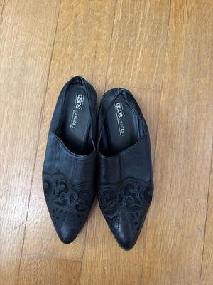 Asos mule black leather like new, size 37
