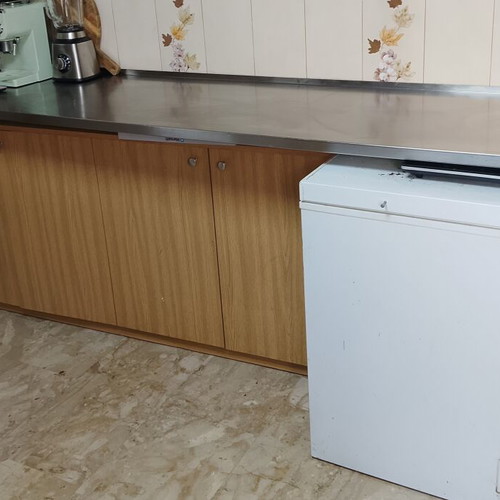 Professional stainless steel inox workbench like new, 3 meters