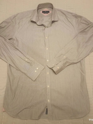 Navy & Green shirt medium with blue stripes used