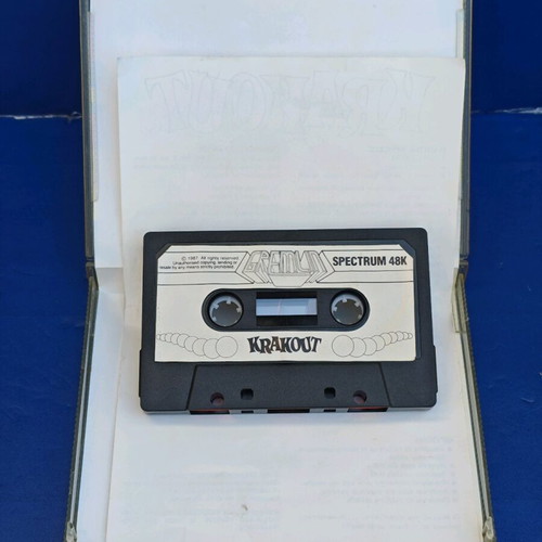 Krakout Spectrum cassette used, 1987 Gremlin game