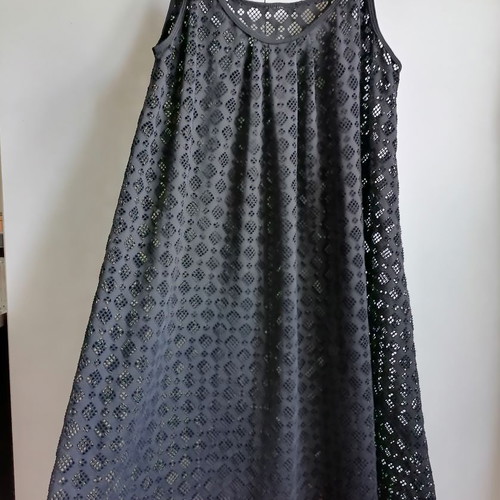 Black dress with straps, size L/XL
