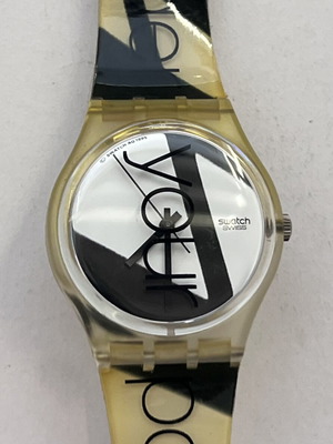Swatch Consider 1996 ρολόι καινούργιο, μαύρο και άσπρο