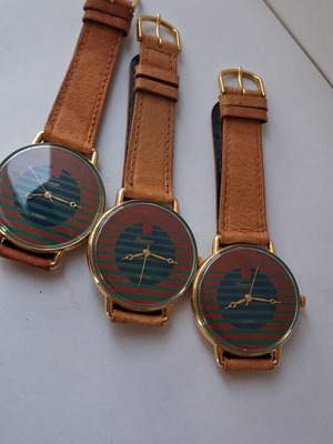 CANNON 17Jewels Swiss watches like new, set of 3 with leather straps