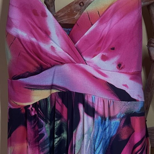 Long summer dress with adjustable strap, lycra, size S/M