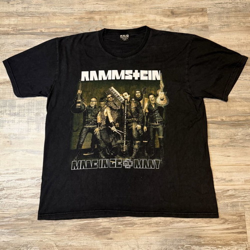 Rammstein Made in Germany band T-shirt 2XL used, black cotton