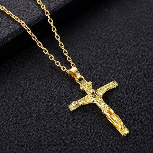 Cross from Medical Steel Christ Gold Color Unisex