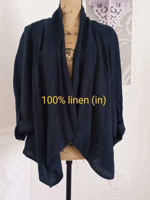 Linen blazer, navy blue, lightweight jacket