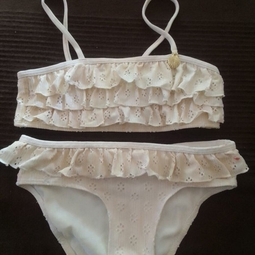 Girls' swimsuit used 110-116 cm white H&M
