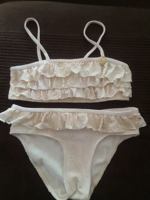 Girls' swimsuit used 110-116 cm white H&M