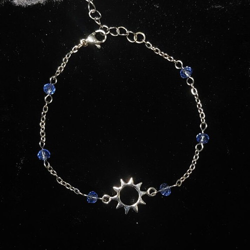 The Sun Bracelet stainless steel and glass beads made to order