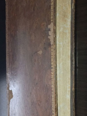 Old French book philosophy Christianity used, leather-bound