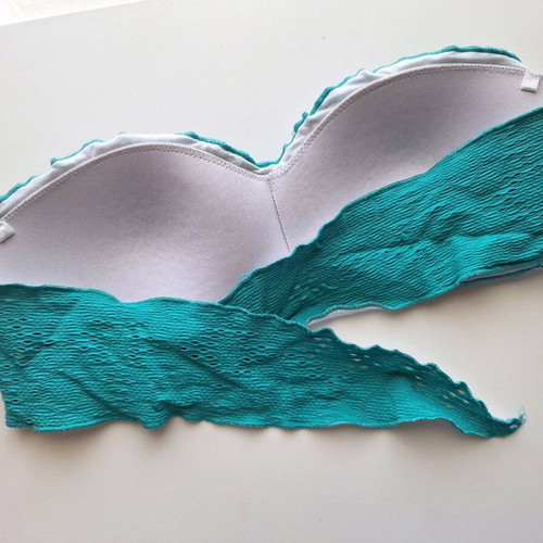 Calzedonia strapless swimsuit small turquoise like new