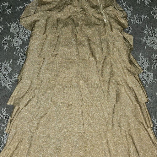 Dress used small gold airy with layers