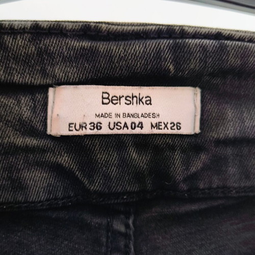 Bershka Super High Waisted Jeans Like New, Black, Size S