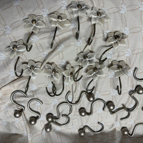 Bathroom hooks used, set of 12