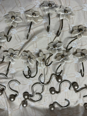 Bathroom hooks used, set of 12