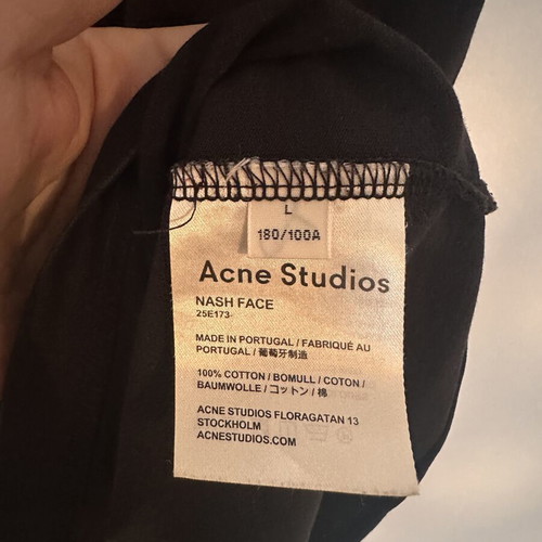 Acne Studios Nash face T-shirt size L, black