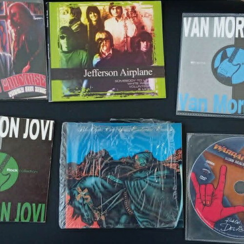 Rock CD and DVD collection used, 25 promo albums
