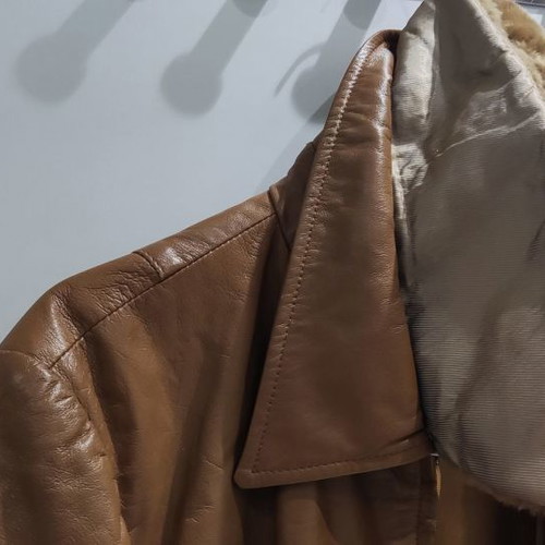 Stanfield women's leather jacket used, brown, size 46