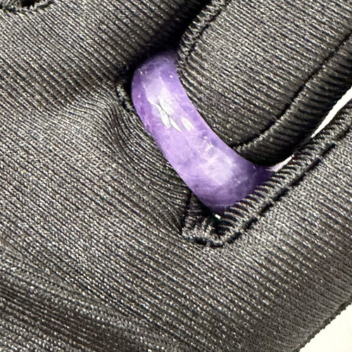 Amethyst ring new, carved from natural crystal
