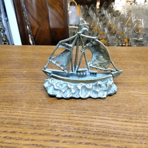 Pirate ship miniature used, metal construction