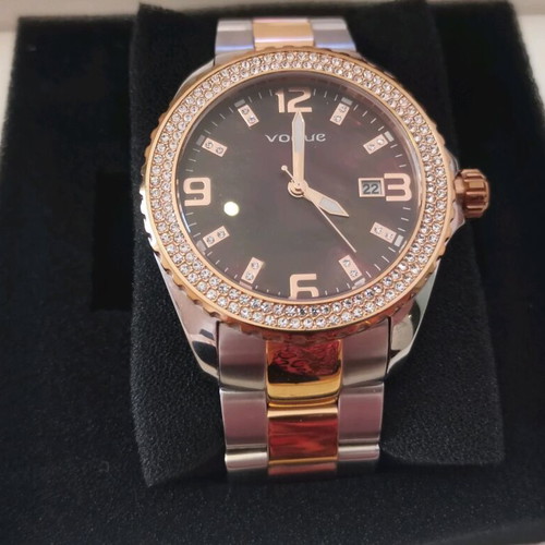 Vogue unisex watch two-tone stainless steel like new