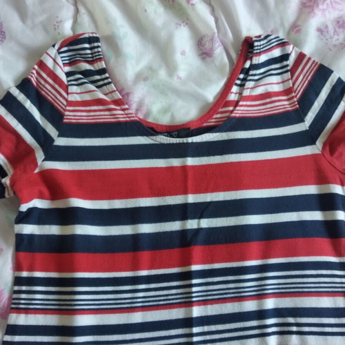 Esmara striped dress like new, size S, blue and red