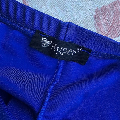 Shiny high-waisted leggings blue, like new, size S
