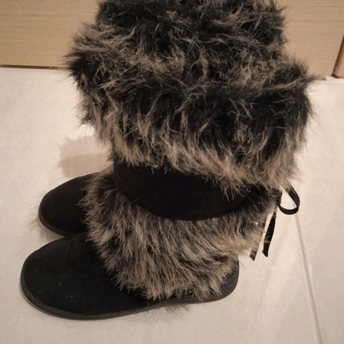 Spot On fur boots used, dark blue, size 36