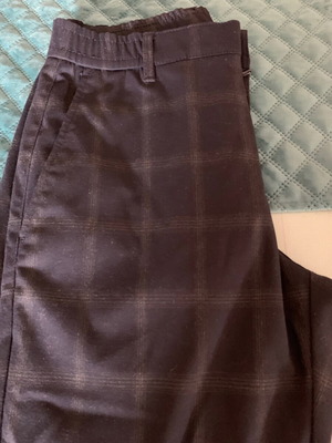 Men's blue checkered Zara pants new, size S