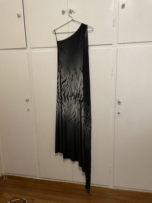 Roberto Cavalli maxi φόρεμα αρχές 2000, σαν καινούργιο, μέγεθος S, μαύρο και γκρι