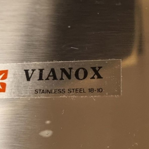 Vianox serving platter new, stainless steel 45.5x29.5cm