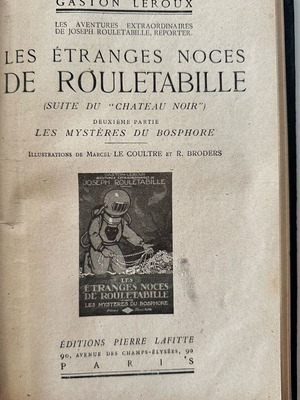 Les Étranges Noces de Rouletabille by Gaston Leroux used French book