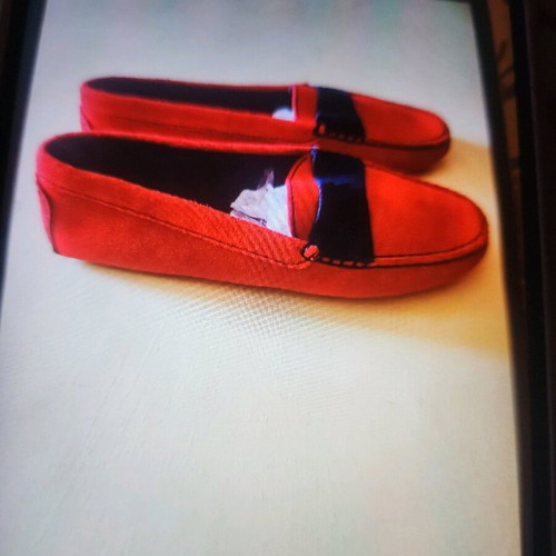 Boat shoes Vilebrequin red, new, suede