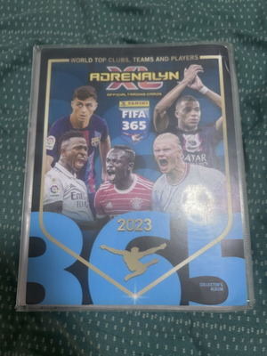 Panini Adrenaline XL FIFA 365 2023 sticker album like new, complete with 441 cards