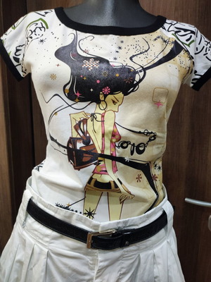 Custo Barcelona top new with tag, black and white