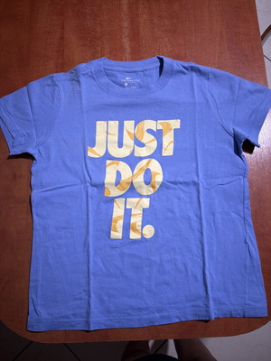 Nike γαλάζιο βαμβακερό κοντομάνικο T-shirt για κορίτσια 10-11 ετών