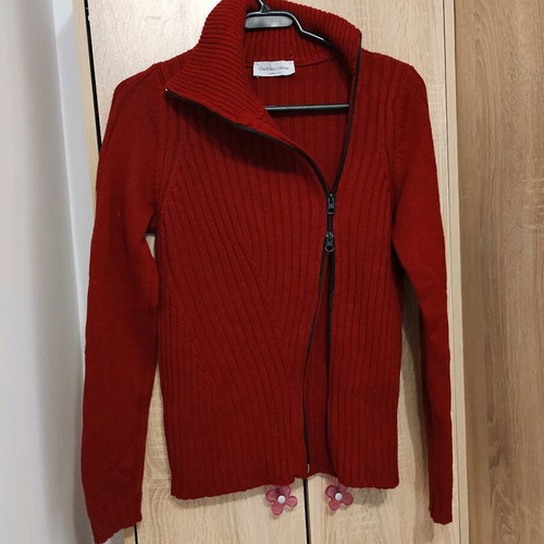 Vest with zipper like new, red, size M