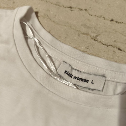 T-shirt crop white like new Pink Woman size L
