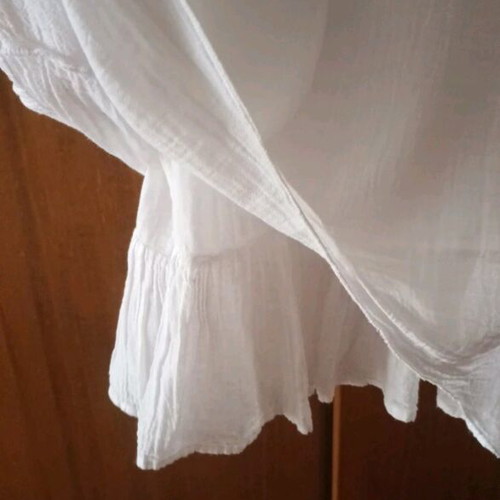 Boho white summer dress like new, size M-L, cotton