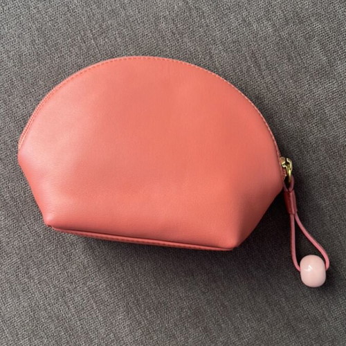 Furla small leather wrist bag, coral pink