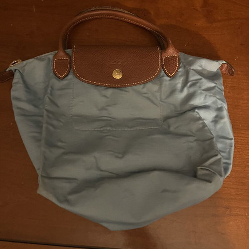 Longchamp handbag like new, brown and turquoise