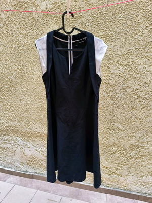 The Kooples dress black with white transparent details new