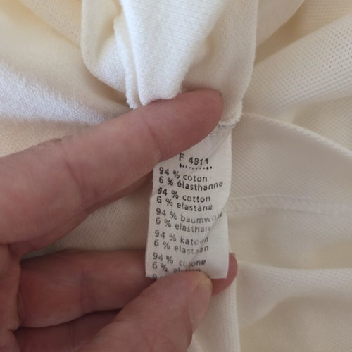 Lacoste Women's Pique Knit Polo Dress like new, white, size 38