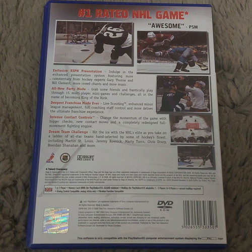 ESPN NHL 2K5 PS2 used, complete in excellent condition