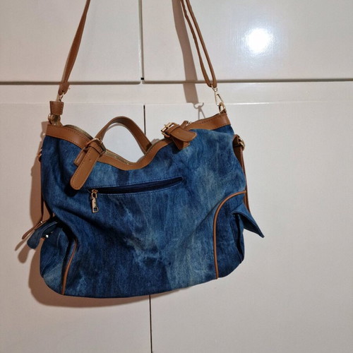 Denim shoulder bag vintage limited edition