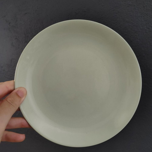Vintage Johnson Bros Green Cloud plates used, set of two