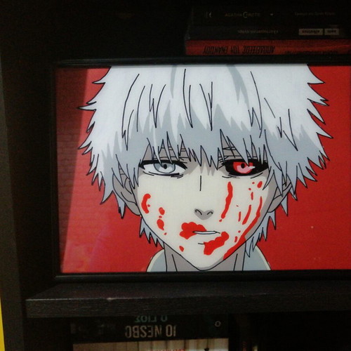 Anime frame Kaneki from Tokyo Ghoul new, size 21x29.7cm (A4)