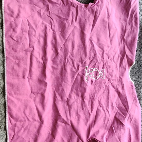 Babybjorn smock used for feeding or play pink fuchsia