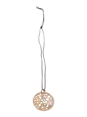 Folli Follie Large Sun Pendant Necklace like new, gold with pavé crystals